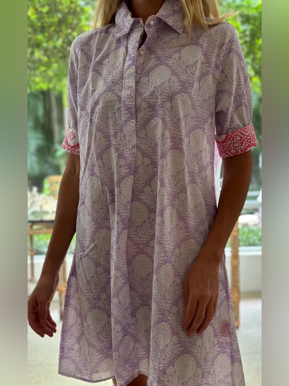 Just Darviny Amelia Dress Hydrangea Purple
Indian Cotton Size Small